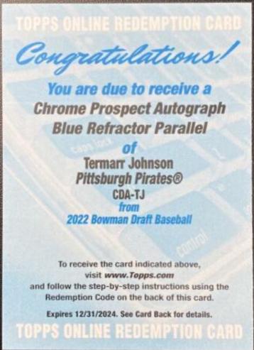 Termarr Johnson [Blue] #CDA-TJ