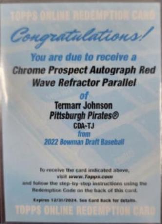 Termarr Johnson [Red Wave] #CDA-TJ