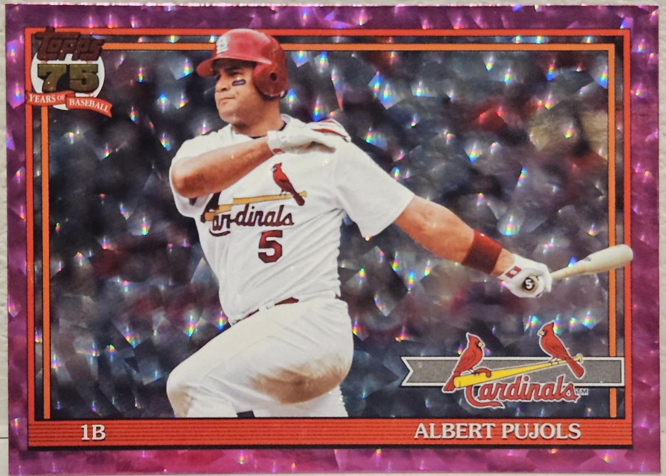 Albert Pujols [Pink Crackleboard Foil] #T91-43