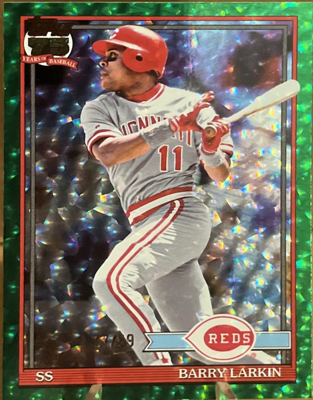 Barry Larkin [Green Crackleboard Foil] #T91-81