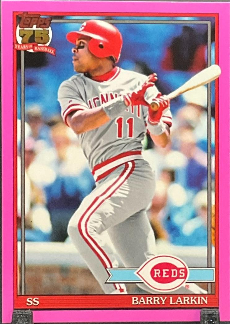 Barry Larkin [Pink Crackleboard Foil] #T91-81