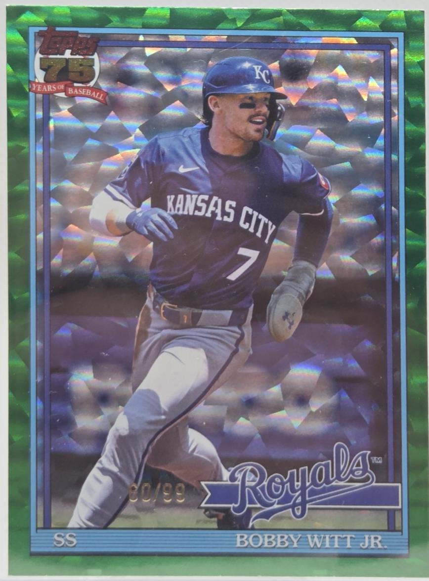 Bobby Witt Jr. [Green Crackleboard Foil] #T91-3