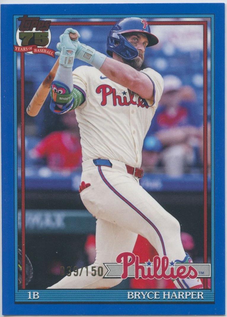 Bryce Harper [Blue Crackleboard Foil] #T91-60