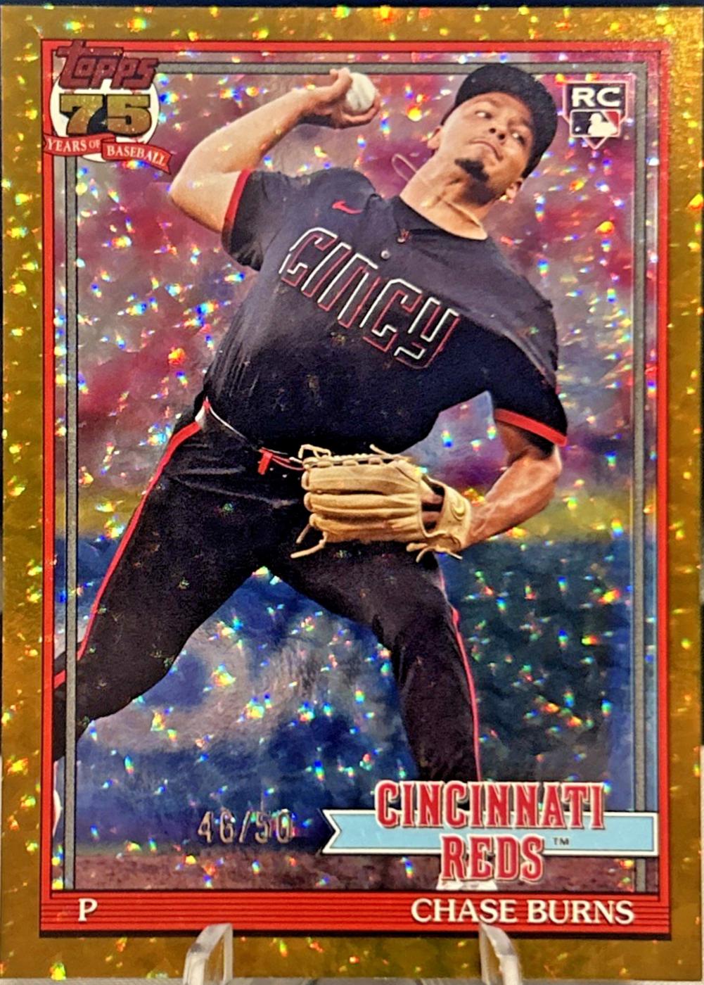 Chase Burns [Gold Crackleboard Foil] #T91-73