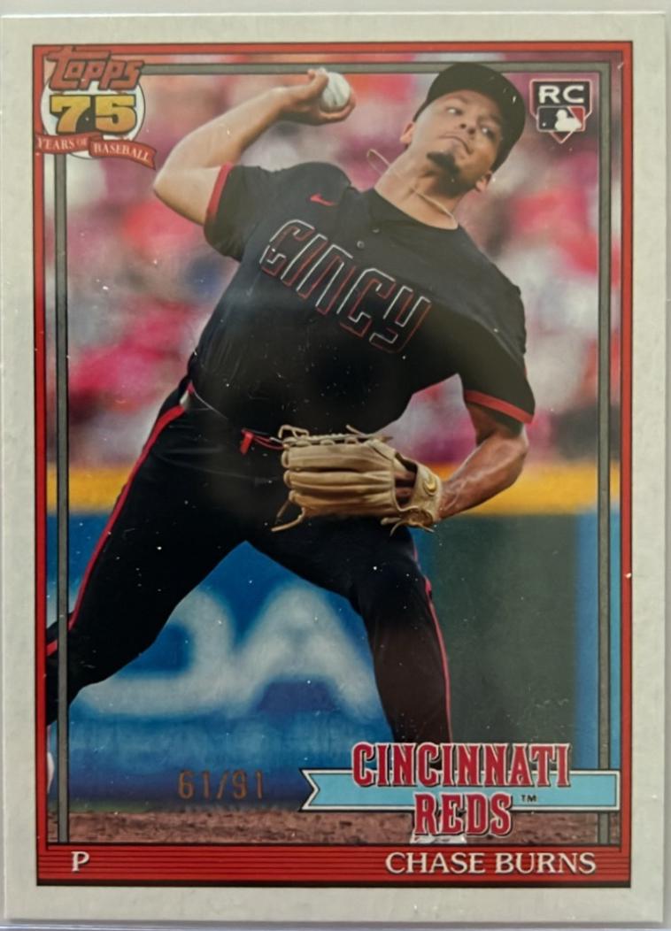 Chase Burns [Red Crackleboard Foil] #T91-73