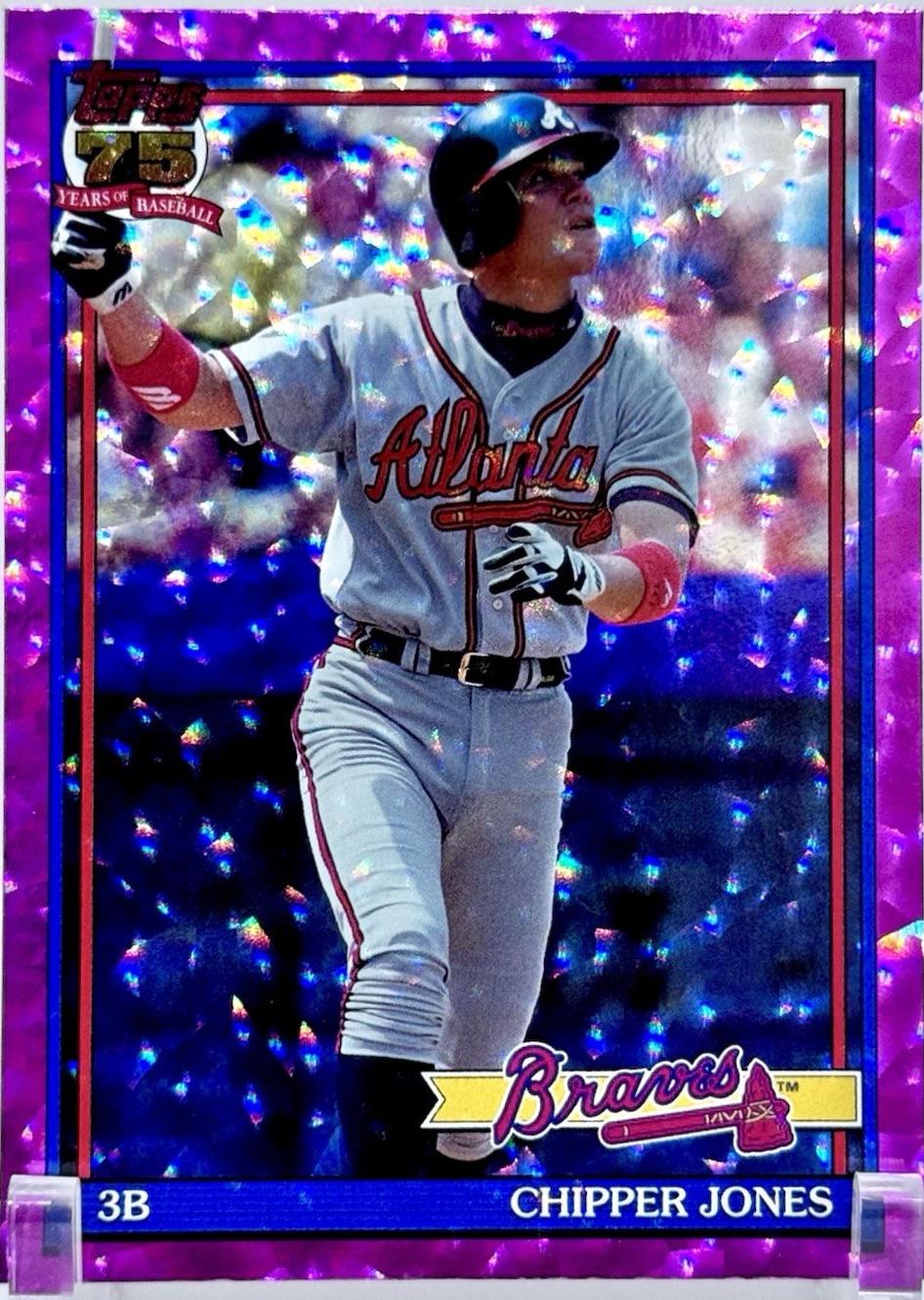 Chipper Jones [Pink Crackleboard Foil] #T91-13