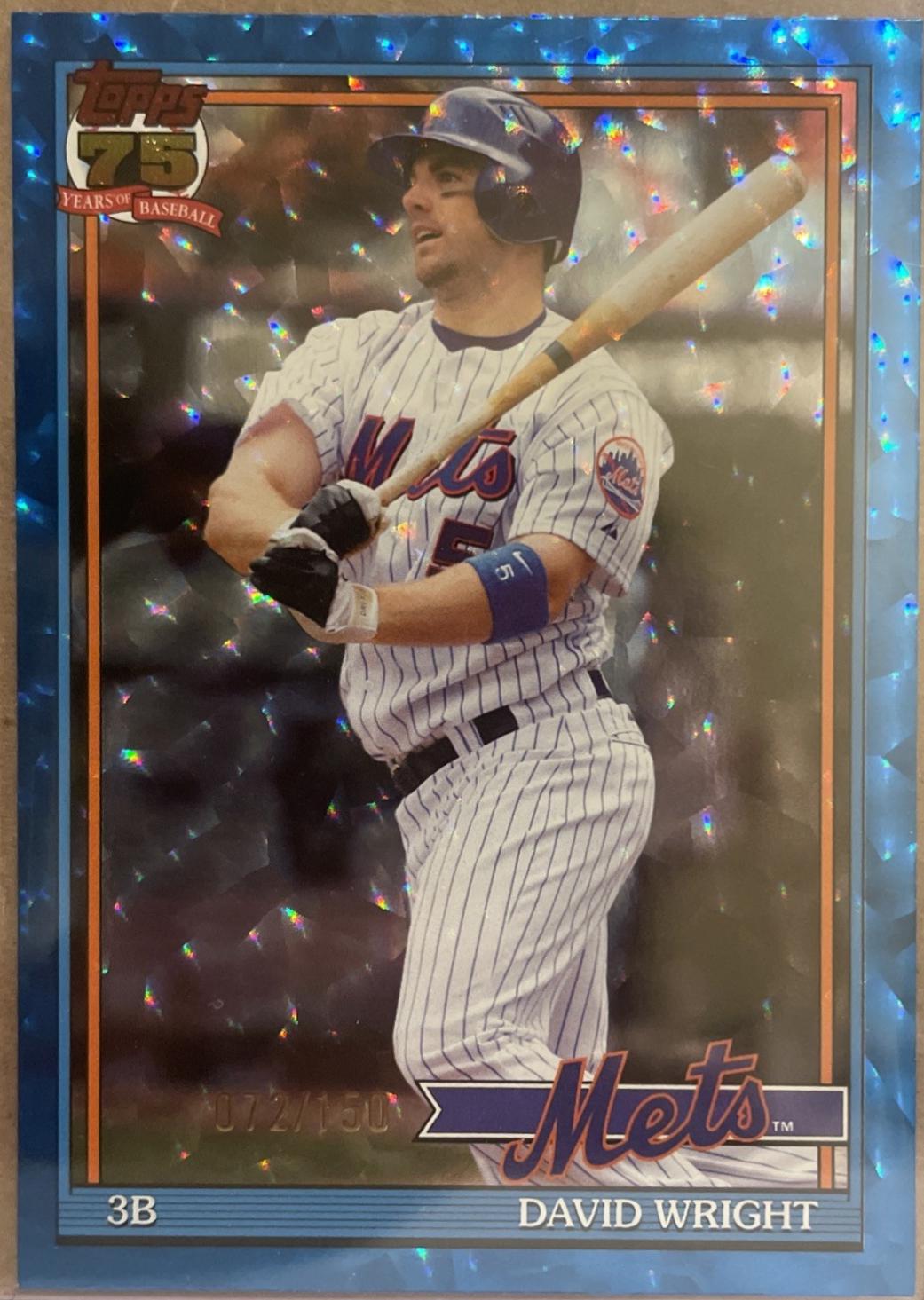 David Wright [Blue Crackleboard Foil] #T91-66