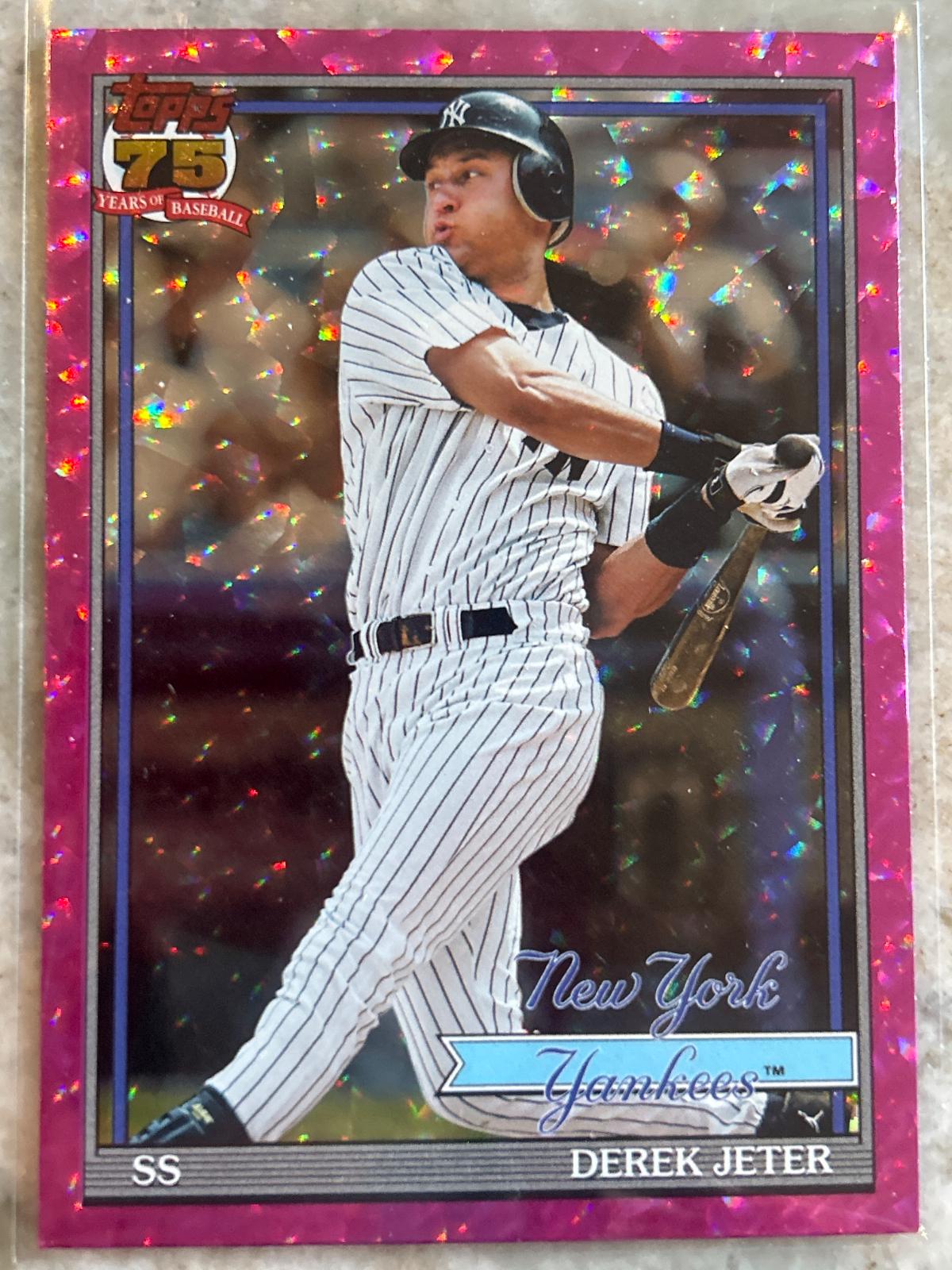 Derek Jeter [Pink Crackleboard Foil] #T91-30