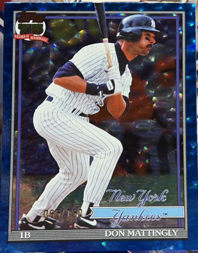 Don Mattingly [Blue Crackleboard Foil] #T91-68
