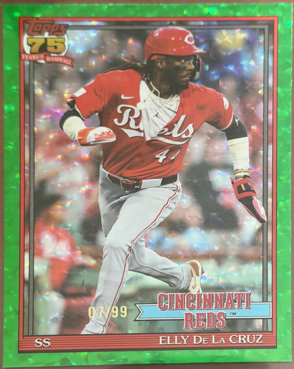 Elly De La Cruz [Green Crackleboard Foil] #T91-22