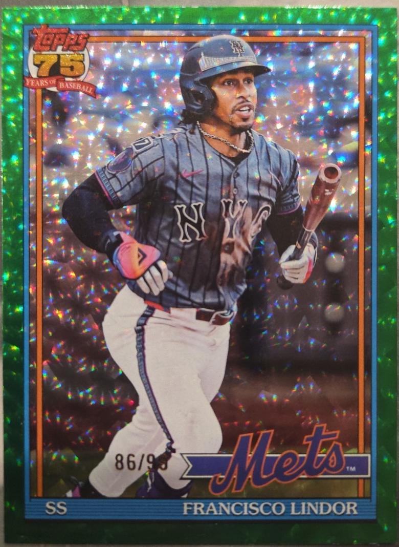 Francisco Lindor [Green Crackleboard Foil] #T91-19