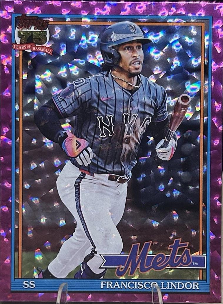 Francisco Lindor [Pink Crackleboard Foil] #T91-19