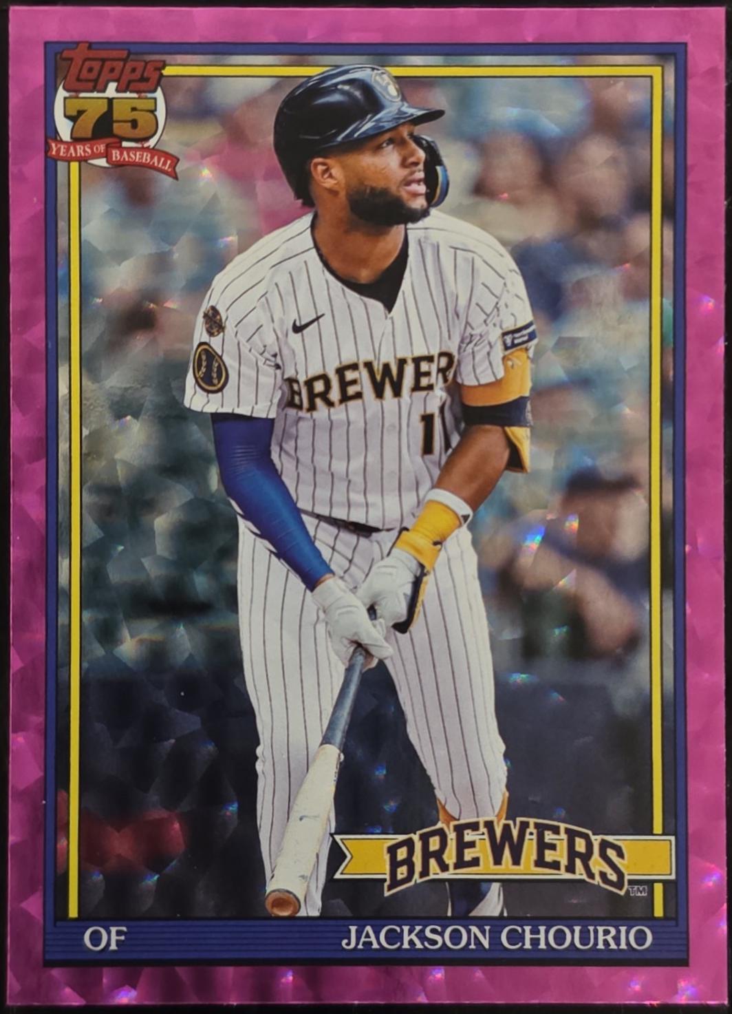 Jackson Chourio [Pink Crackleboard Foil] #T91-18