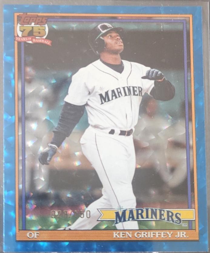 Ken Griffey Jr. [Blue Crackleboard Foil] #T91-45