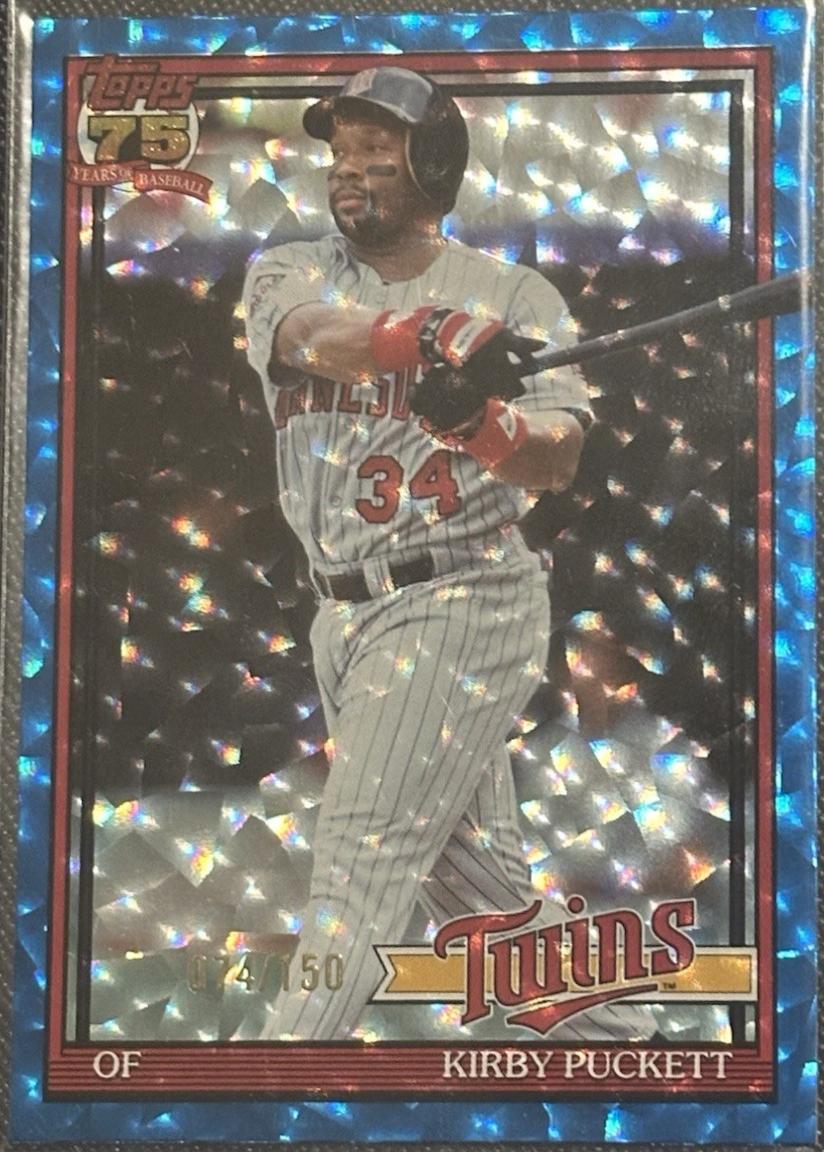 Kirby Puckett [Blue Crackleboard Foil] #T91-94