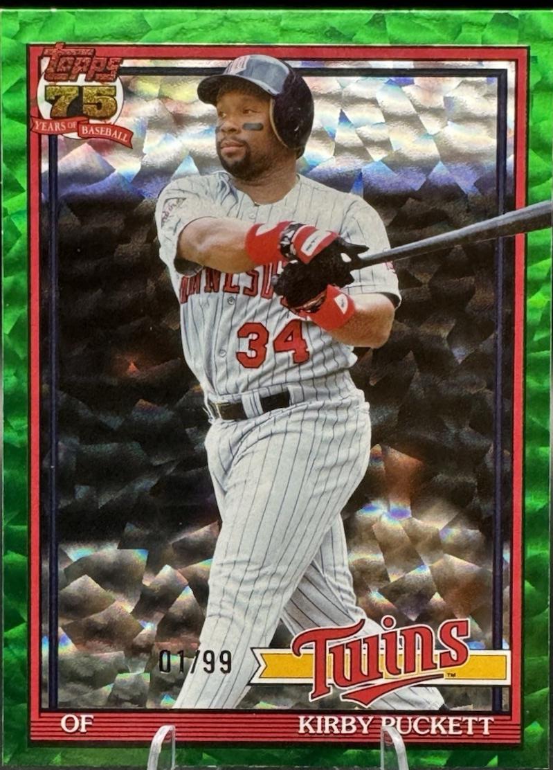 Kirby Puckett [Green Crackleboard Foil] #T91-94