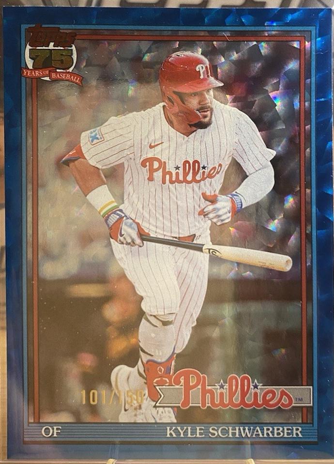 Kyle Schwarber [Blue Crackleboard Foil] #T91-5