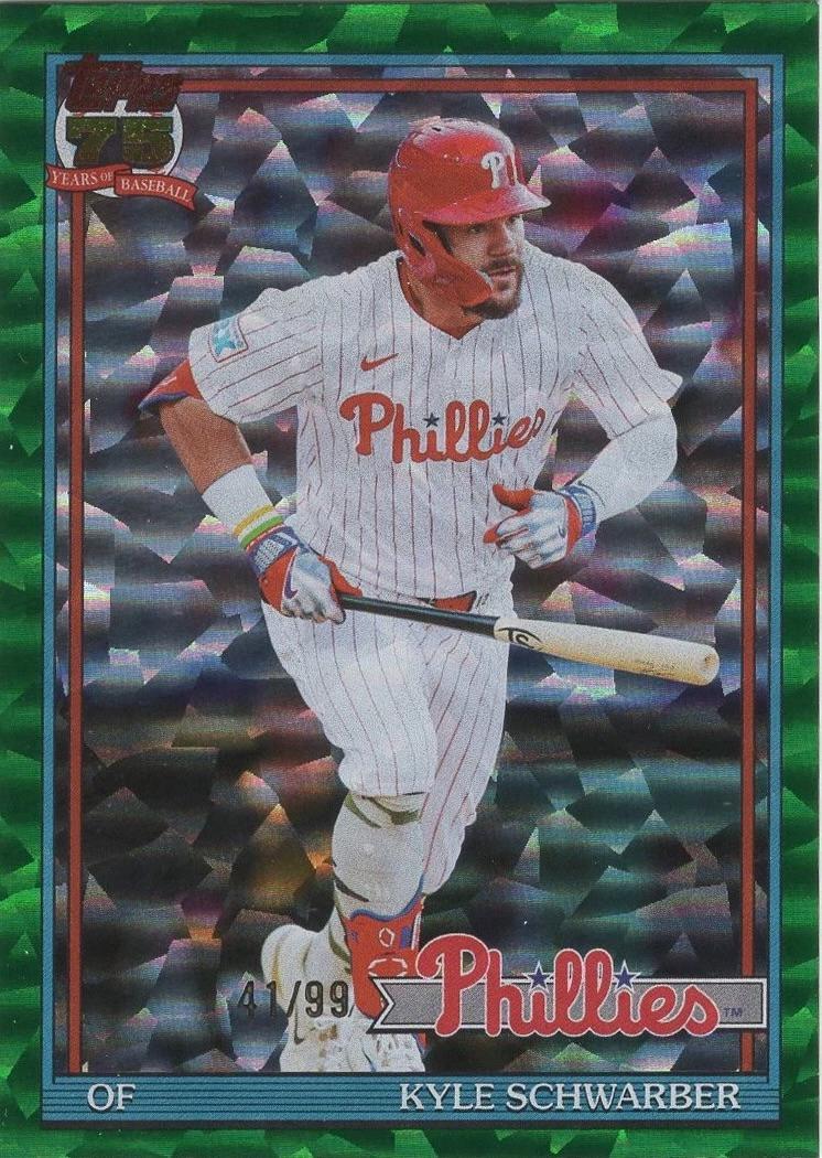 Kyle Schwarber [Green Crackleboard Foil] #T91-5
