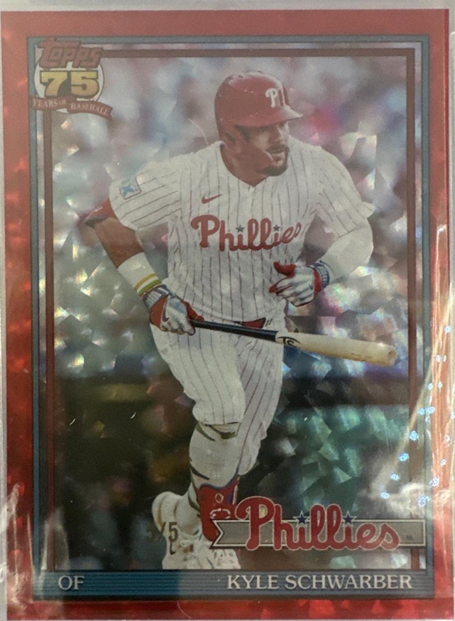 Kyle Schwarber [Red Crackleboard Foil] #T91-5