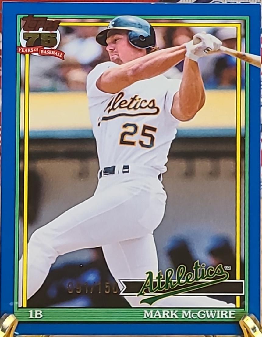 Mark McGwire [Blue Crackleboard Foil] #T91-44