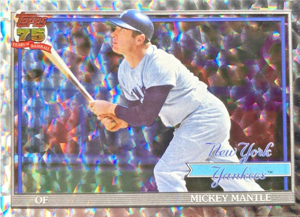 Mickey Mantle [Crackleboard Foil] #T91-48