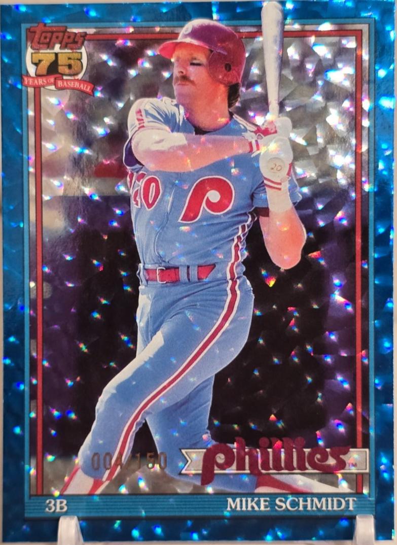 Mike Schmidt [Blue Crackleboard Foil] #T91-72