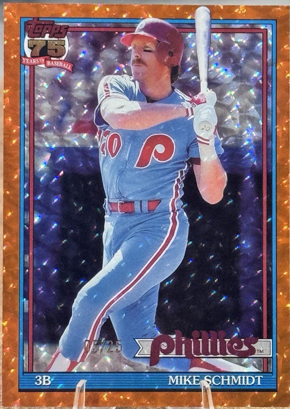 Mike Schmidt [Orange Crackleboard Foil] #T91-72