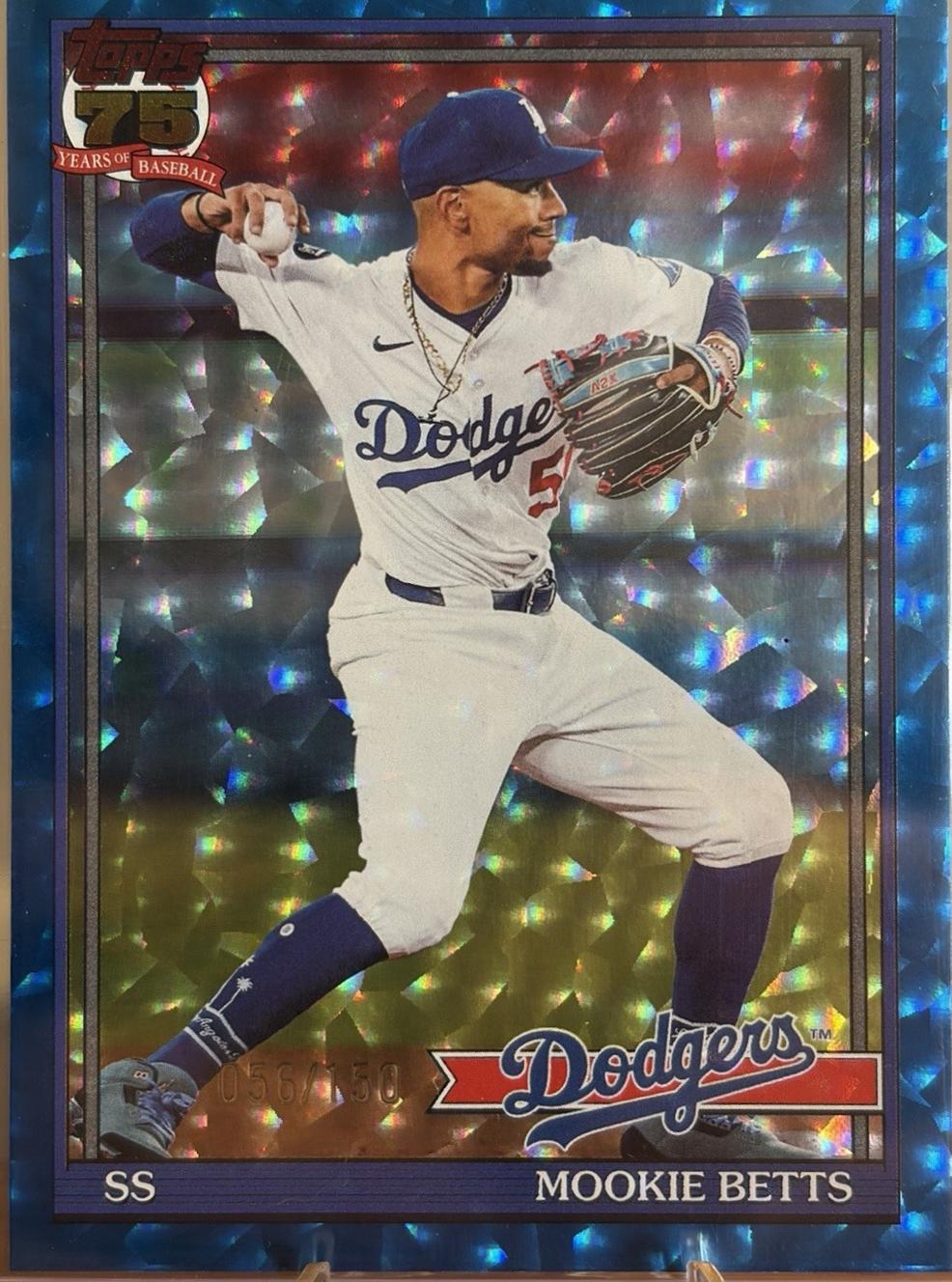 Mookie Betts [Blue Crackleboard Foil] #T91-21