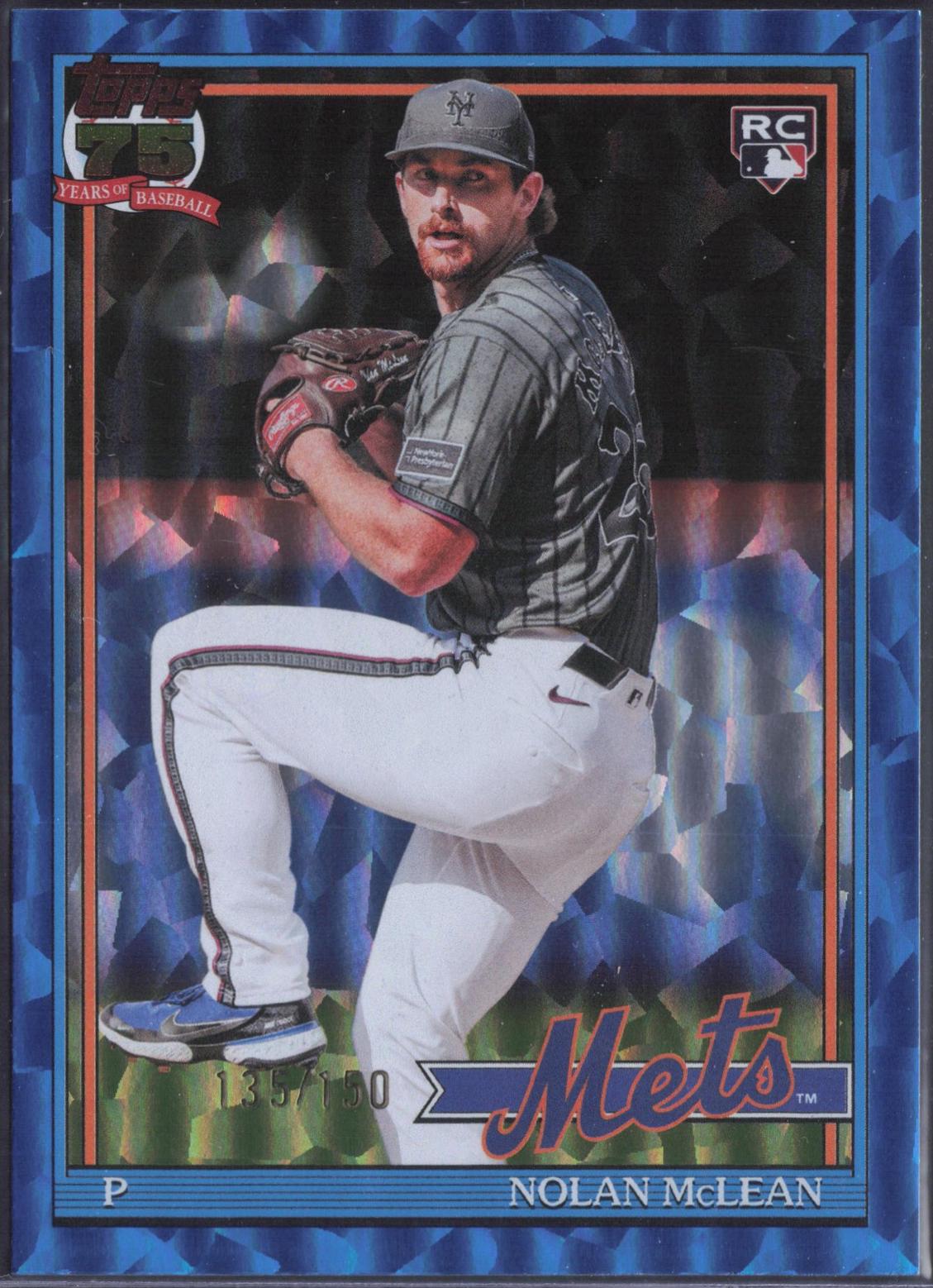 Nolan McLean [Blue Crackleboard Foil] #T91-63
