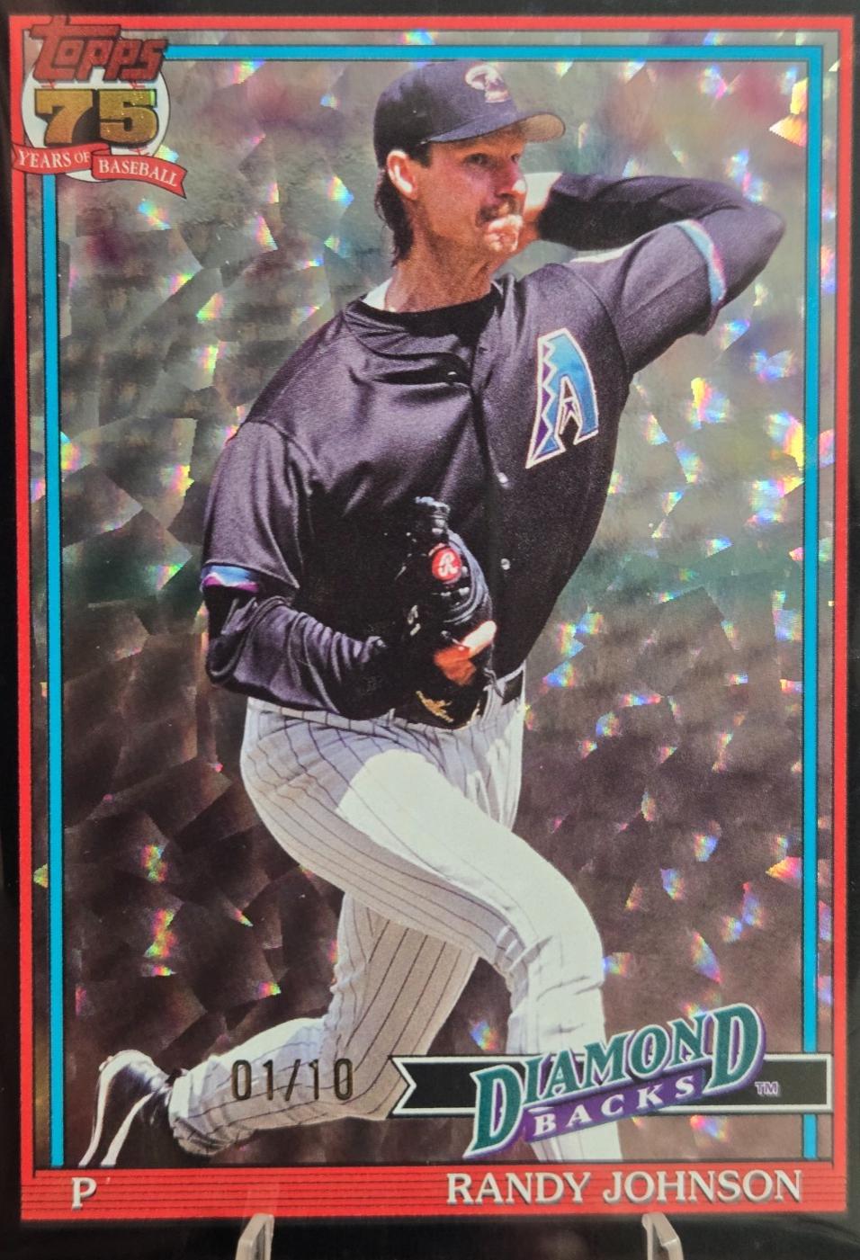 Randy Johnson [Black Crackleboard Foil] #T91-67
