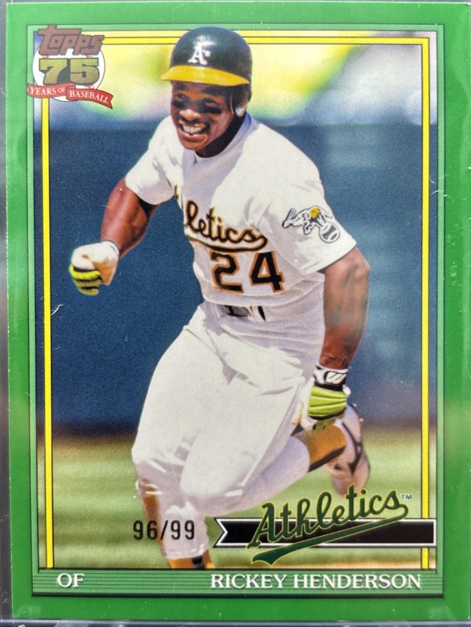 Rickey Henderson [Green] #T91-52