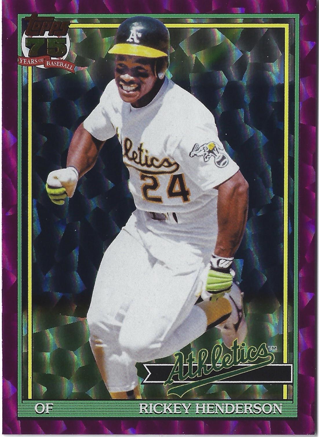 Rickey Henderson [Pink Crackleboard Foil] #T91-52