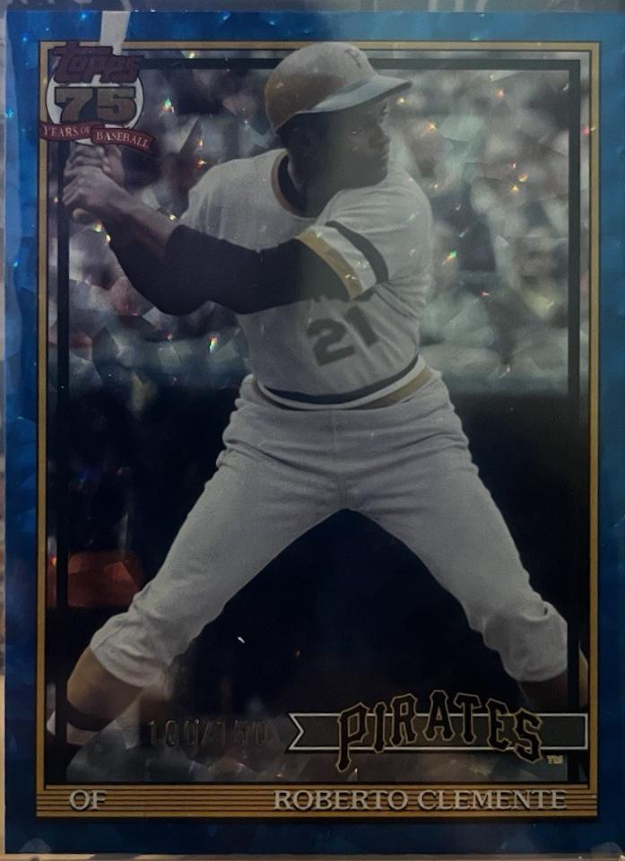 Roberto Clemente [Blue Crackleboard Foil] #T91-99