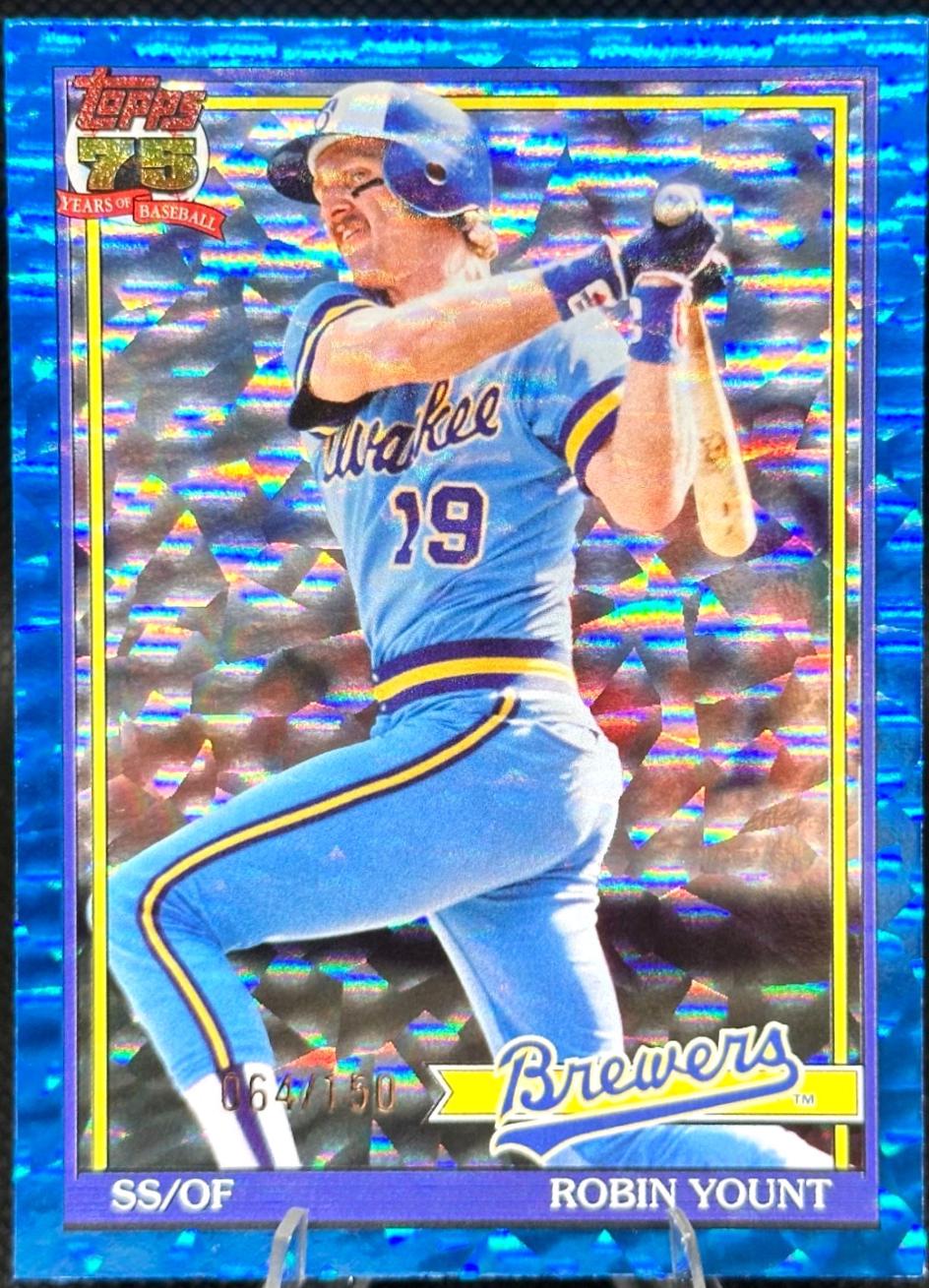 Robin Yount [Blue Crackleboard Foil] #T91-32