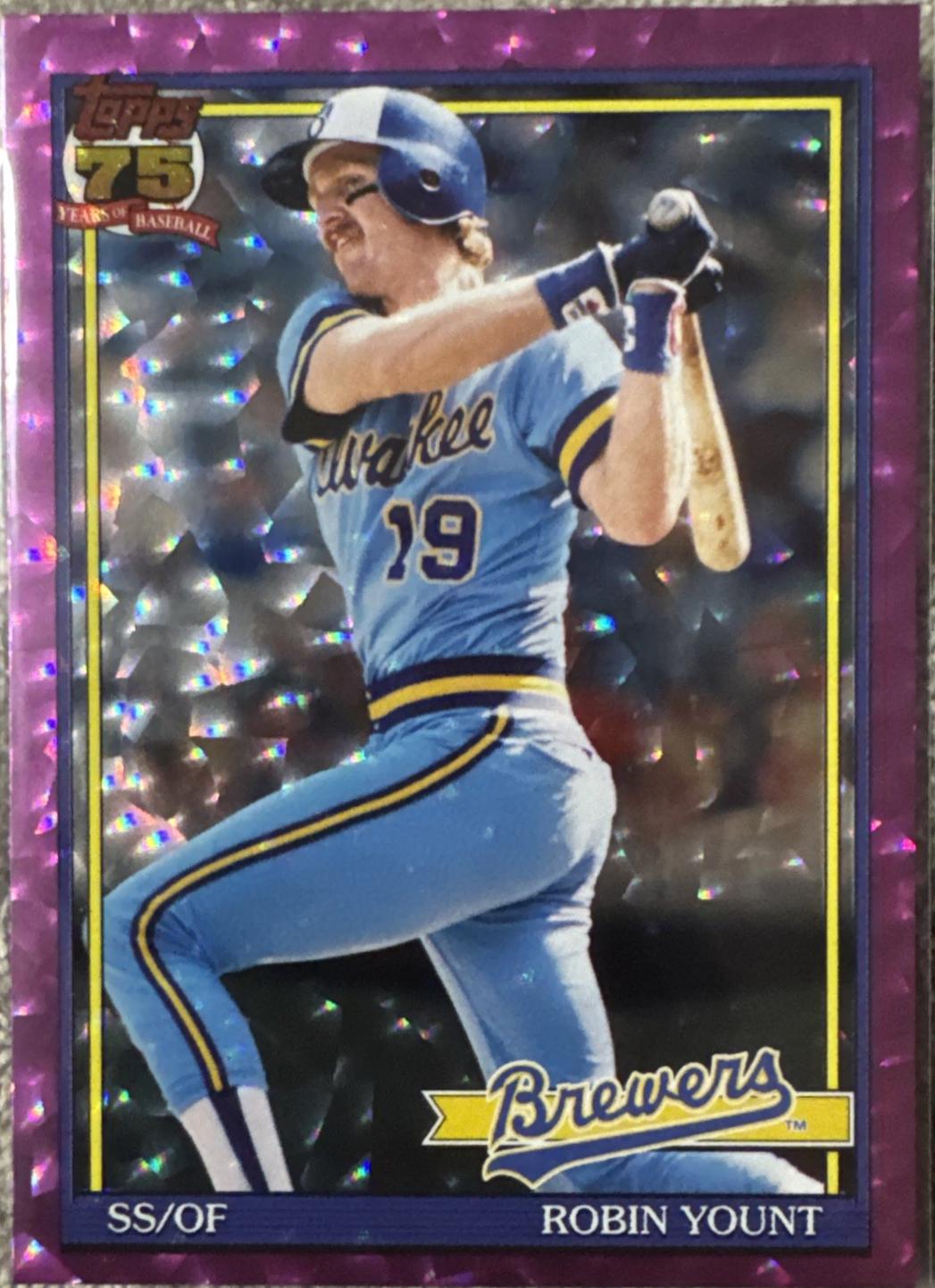 Robin Yount [Pink Crackleboard Foil] #T91-32