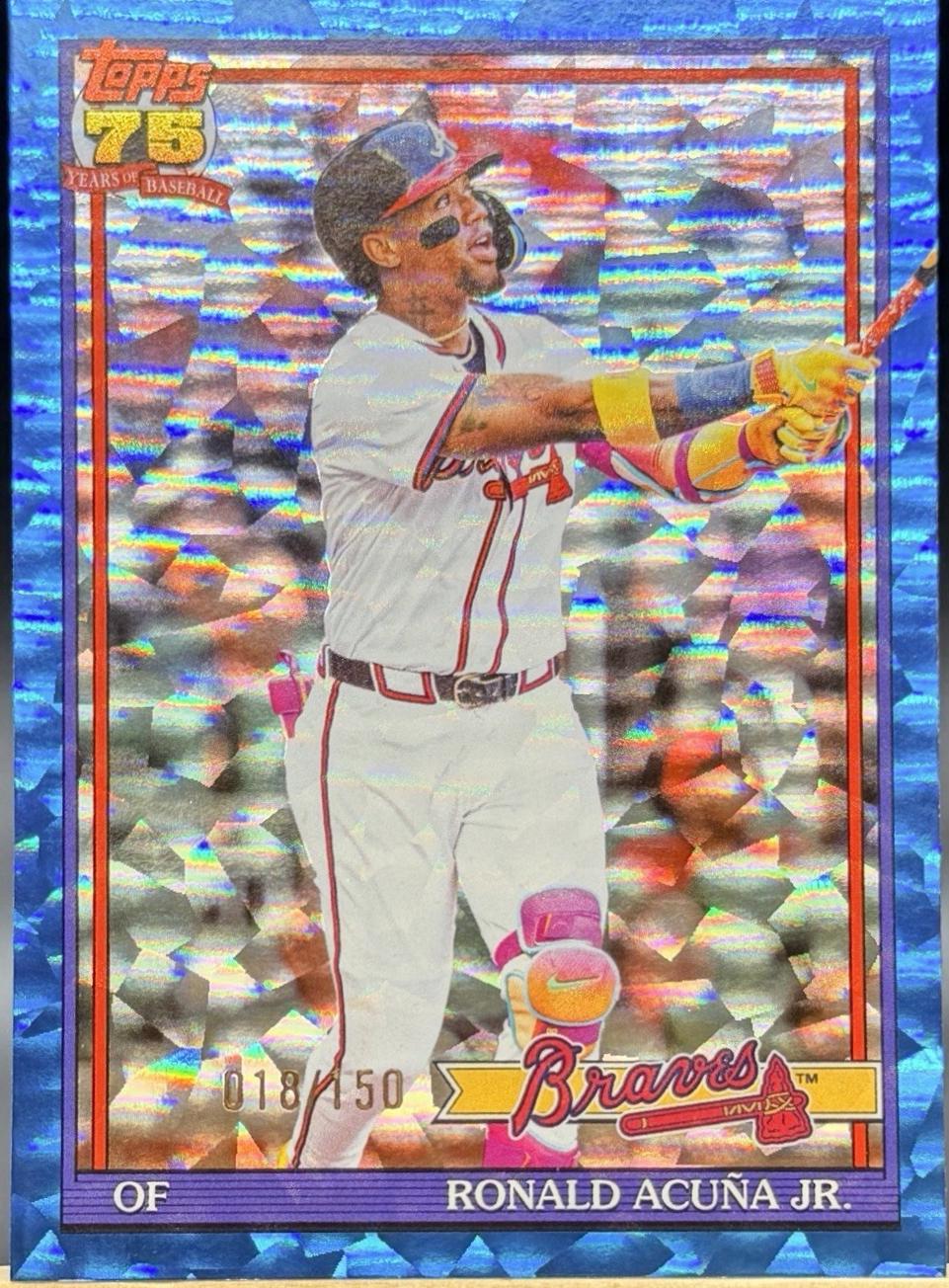 Ronald Acuna Jr. [Blue Crackleboard Foil] #T91-84