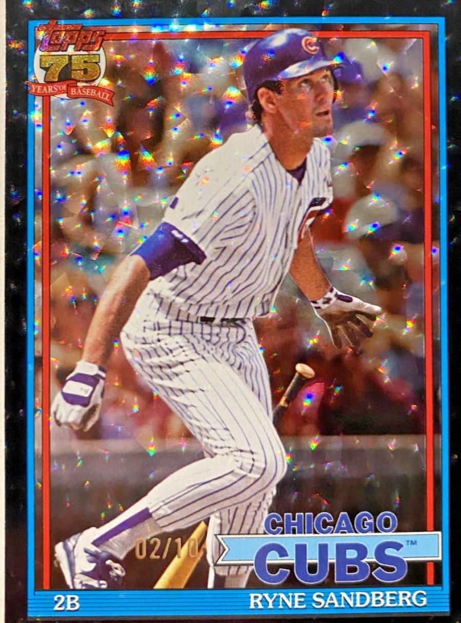 Ryne Sandberg [Black Crackleboard Foil] #T91-25