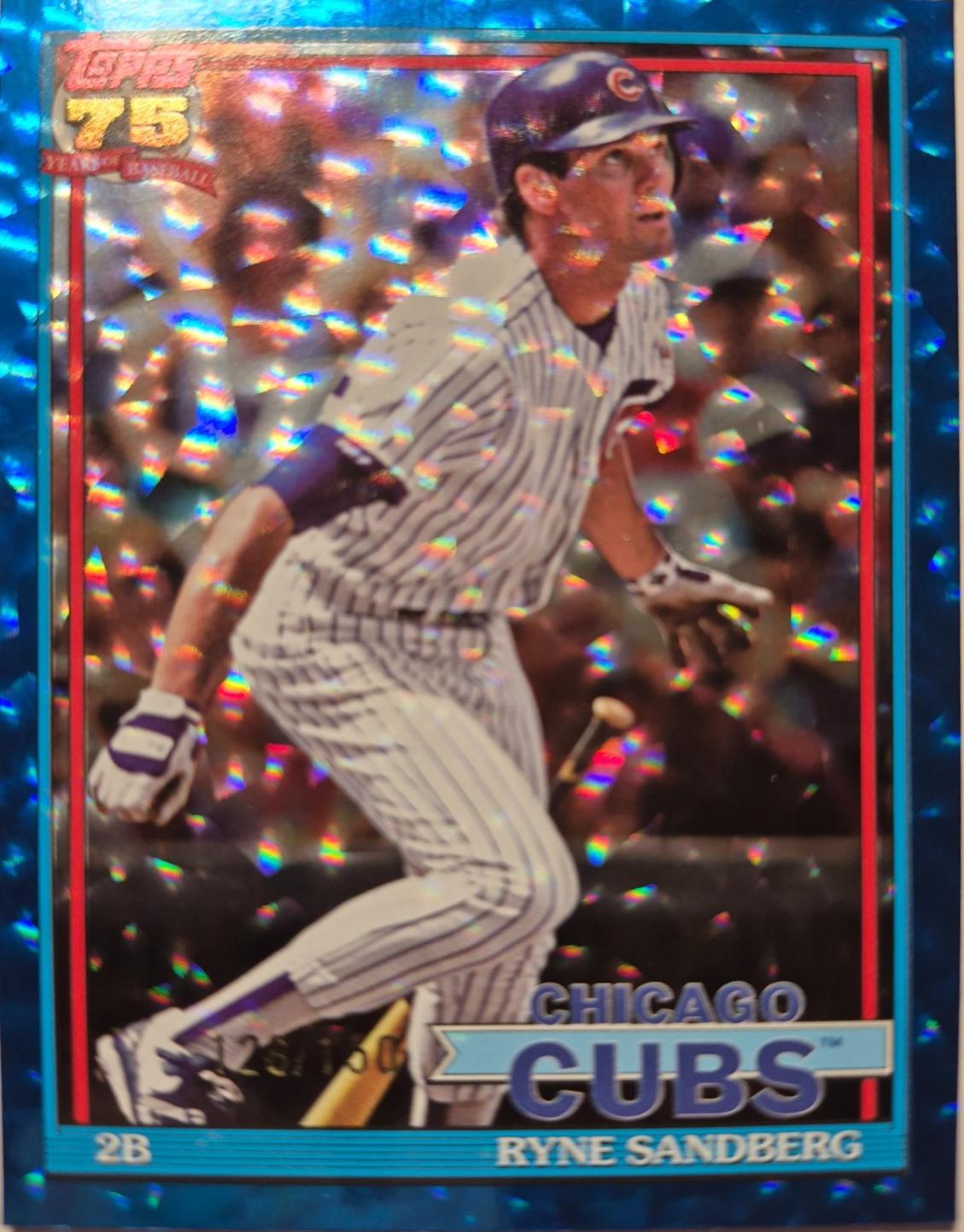 Ryne Sandberg [Blue Crackleboard Foil] #T91-25