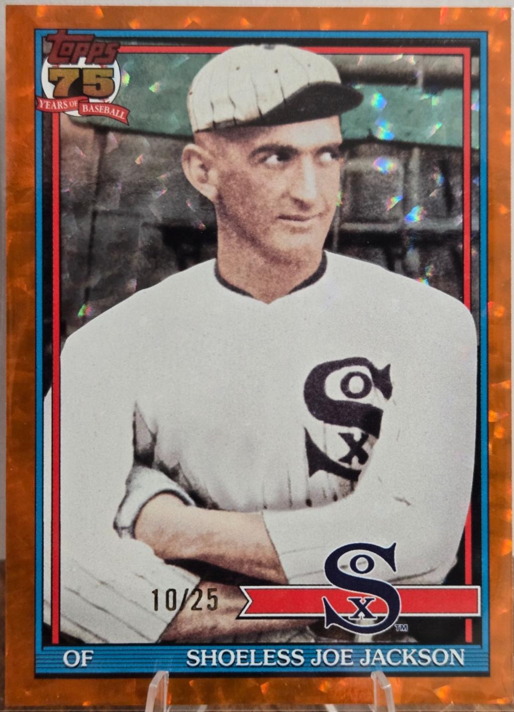Shoeless Joe Jackson [Orange Crackleboard Foil] #T91-27