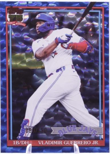 Vladimir Guerrero Jr. [Blue Crackleboard Foil] #T91-9