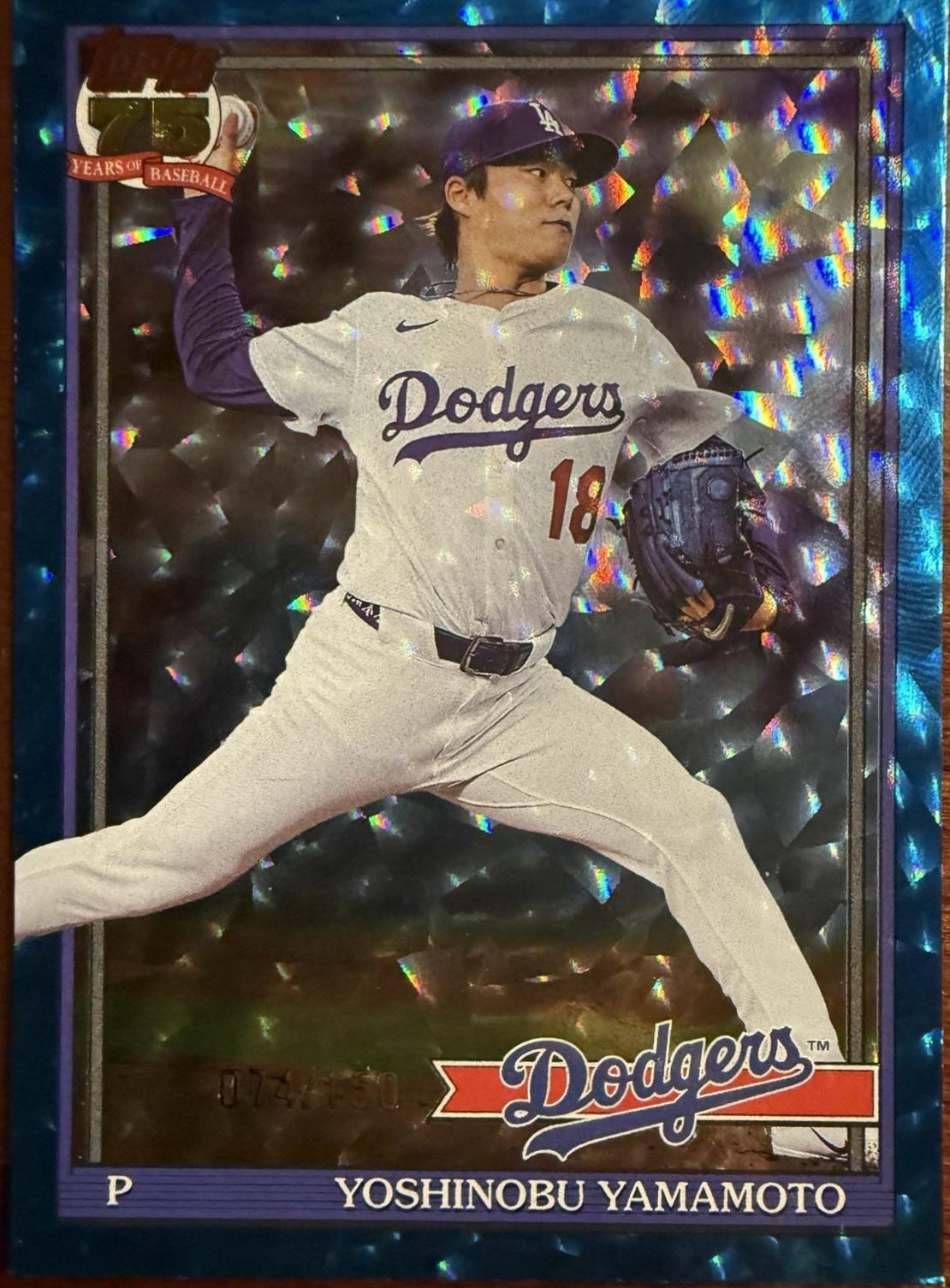 Yoshinobu Yamamoto [Blue Crackleboard Foil] #T91-55