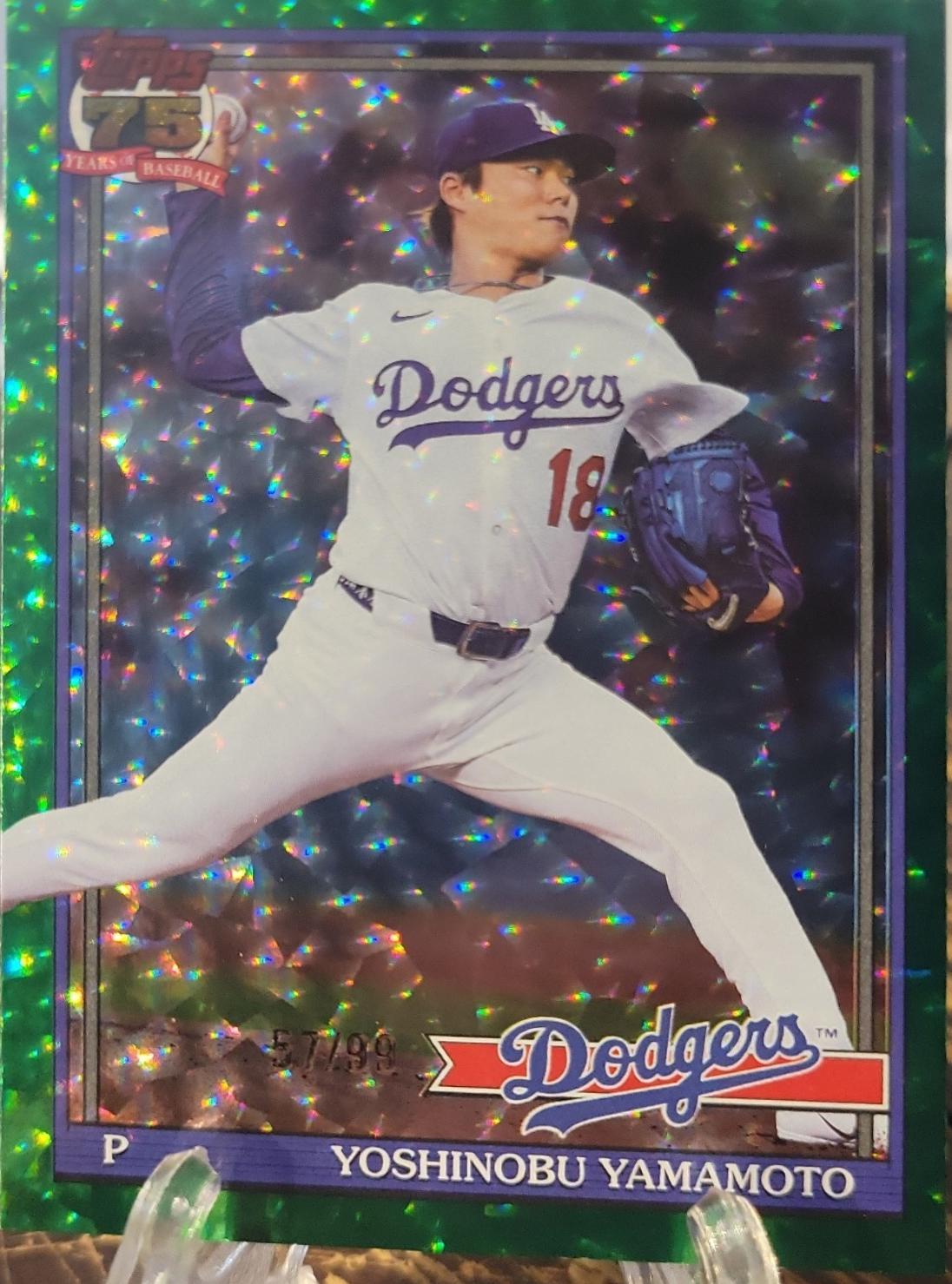 Yoshinobu Yamamoto [Green Crackleboard Foil] #T91-55