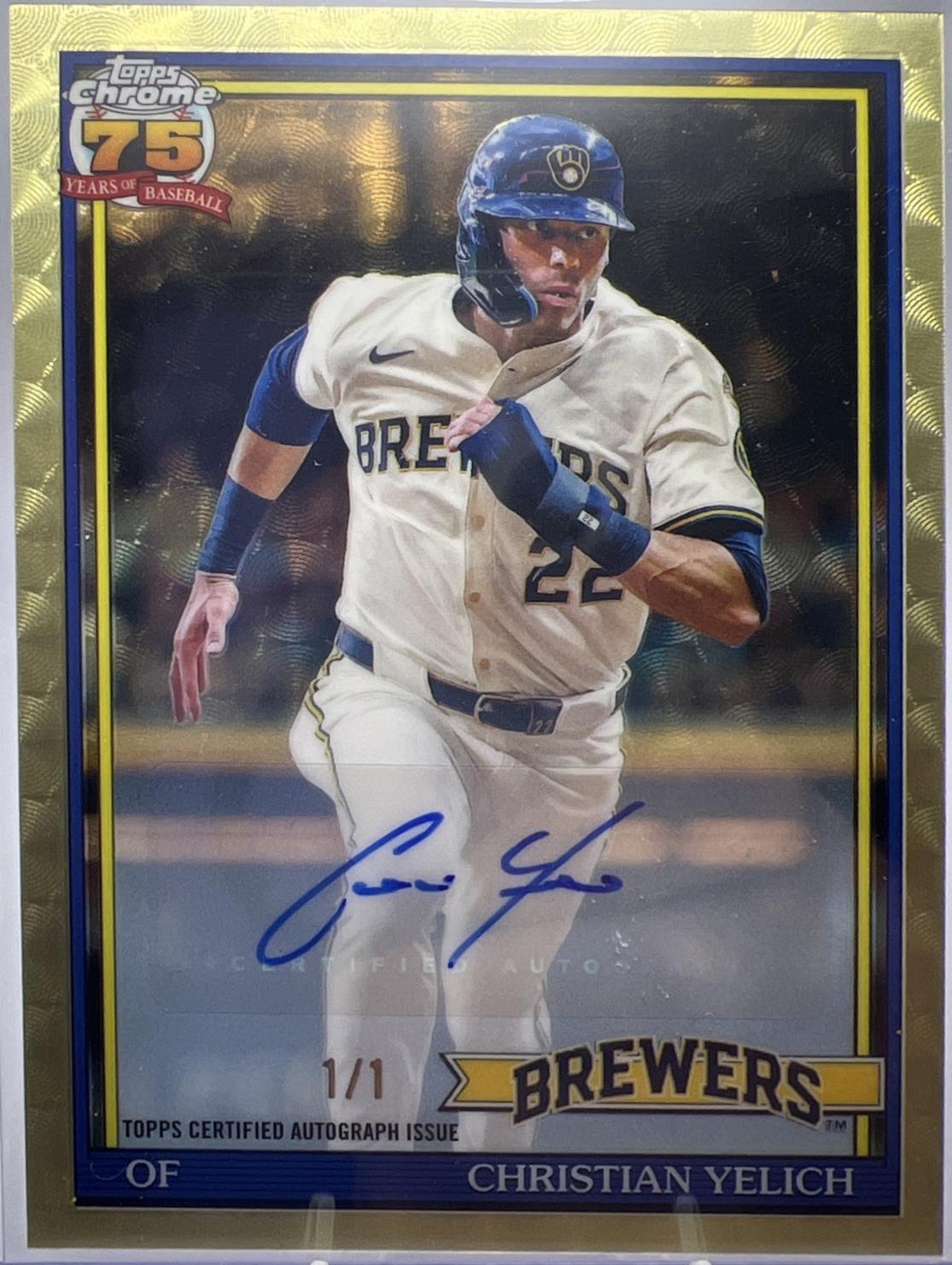 Christian Yelich [SuperFractor Autograph] #91C-100