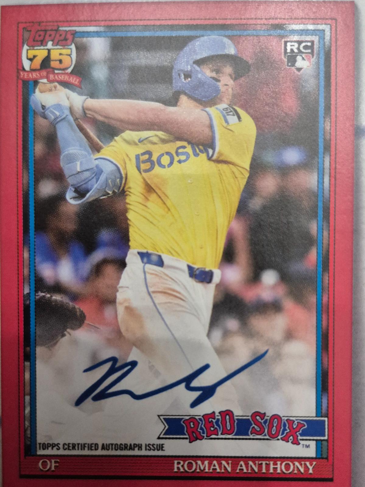 Roman Anthony [Red Autograph] #91C-60