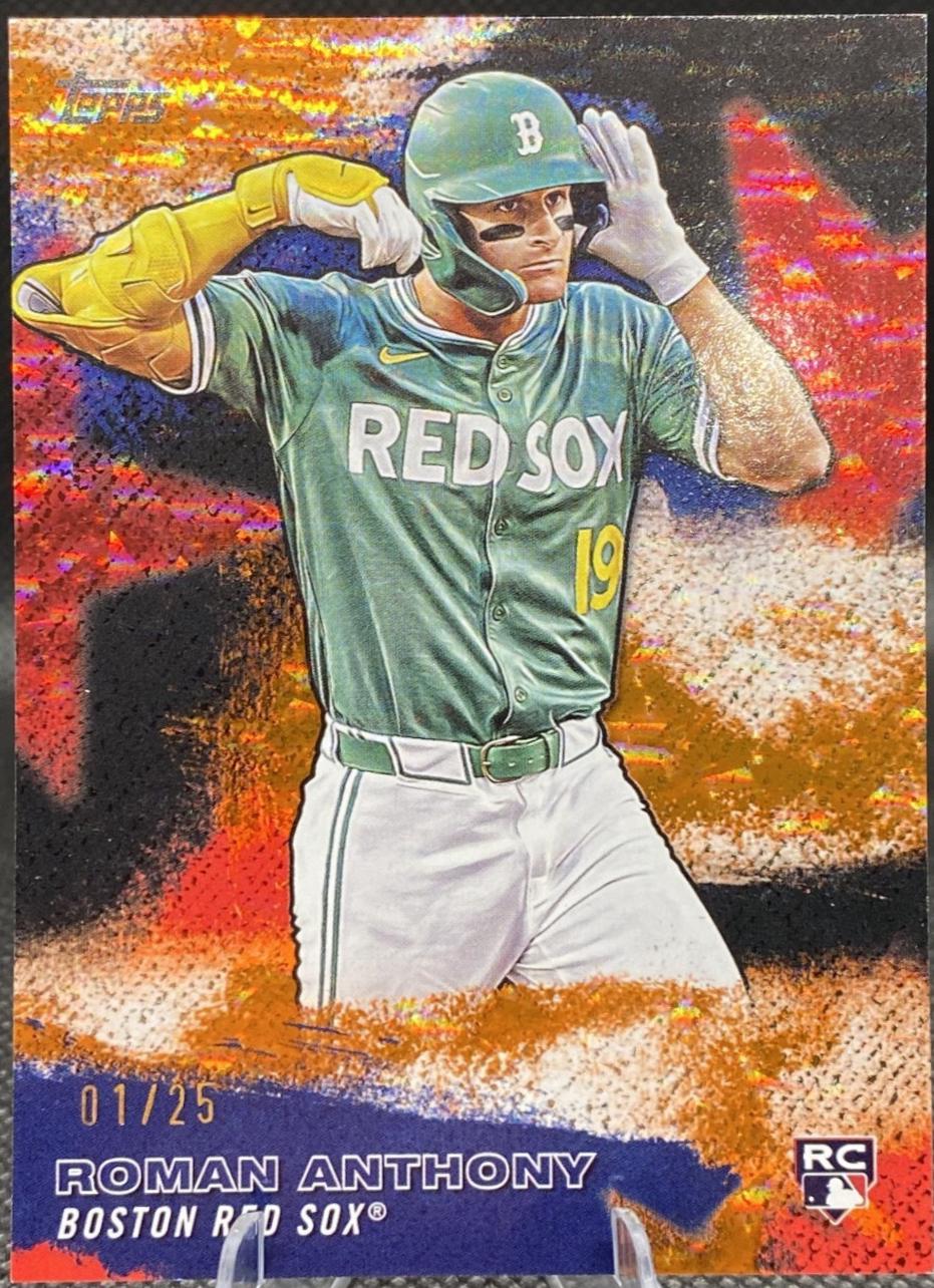 Roman Anthony [Orange Crackleboard Foil] #SMLB-25