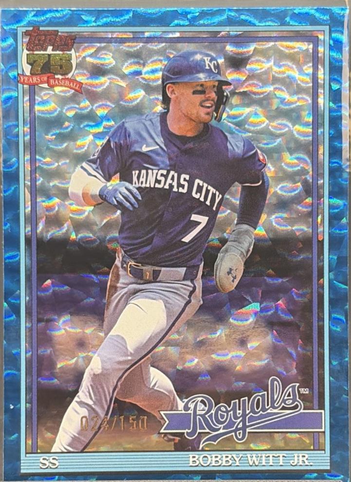 Bobby Witt Jr. [Blue Crackleboard Foil] #T91-3