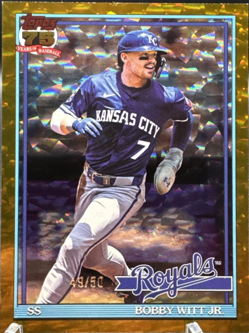 Bobby Witt Jr. [Gold Crackleboard Foil] #T91-3
