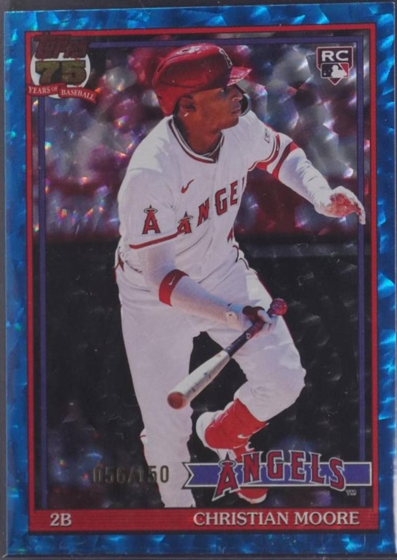Christian Moore [Blue Crackleboard Foil] #T91-46