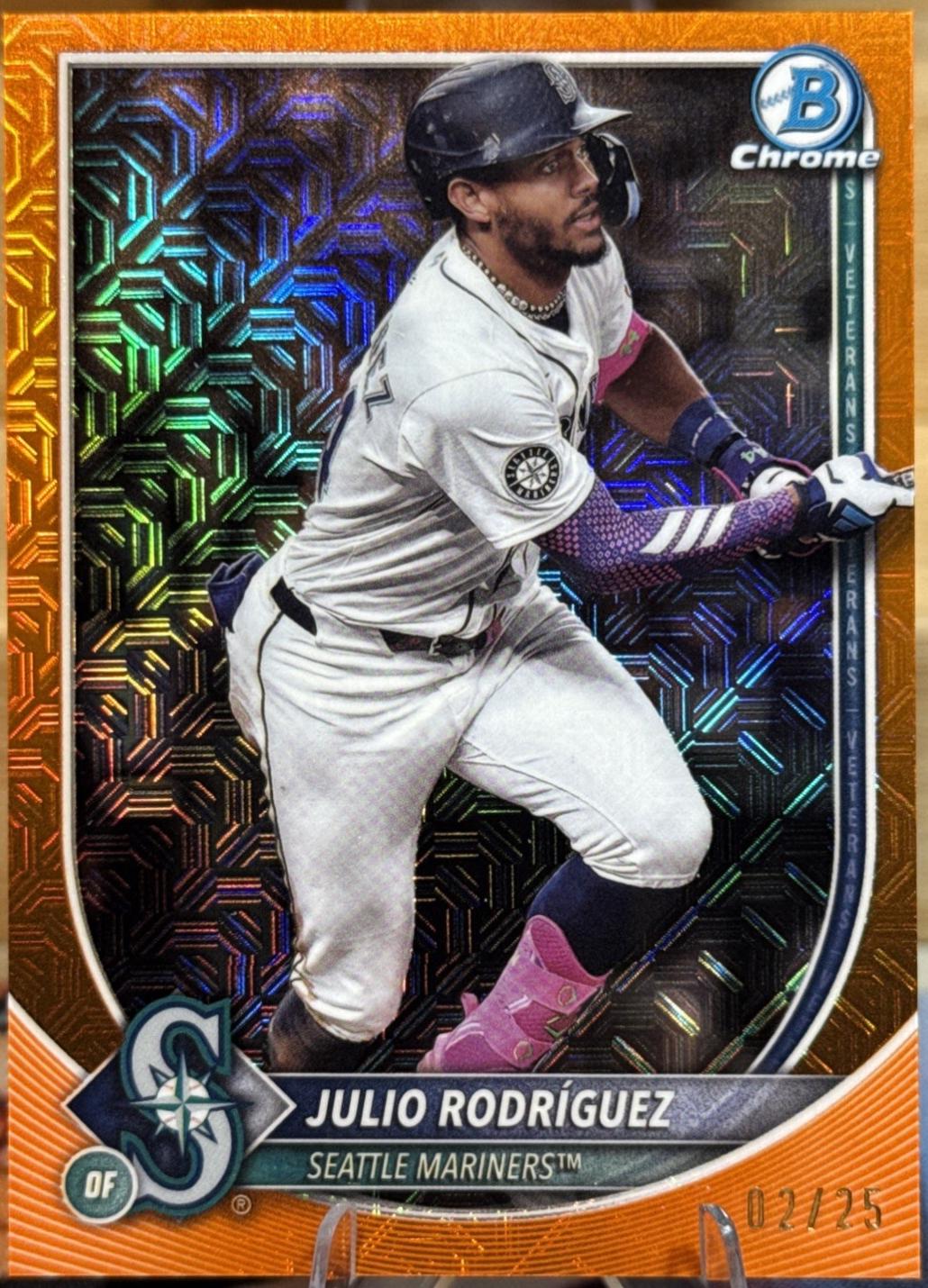 Julio Rodriguez [Orange Mojo Refractor] #66