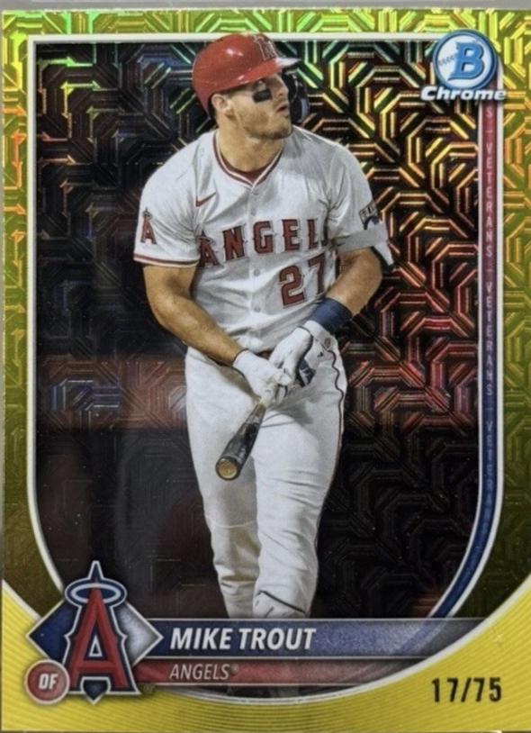 Mike Trout [Yellow Mojo Refractor] #27